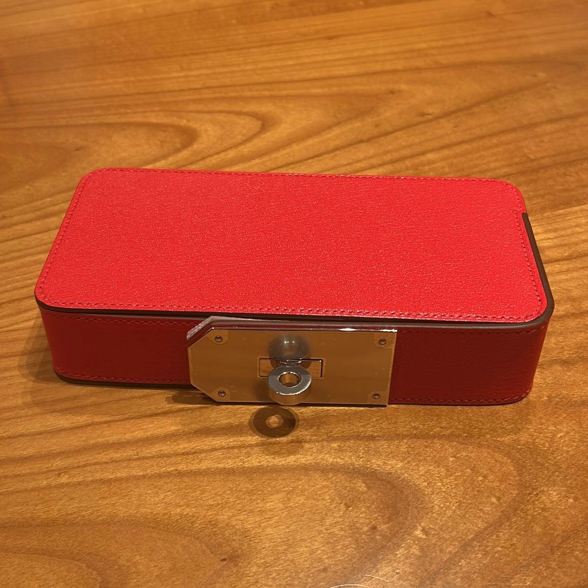 HERMES SANGLONS CLUTCH RED PHW