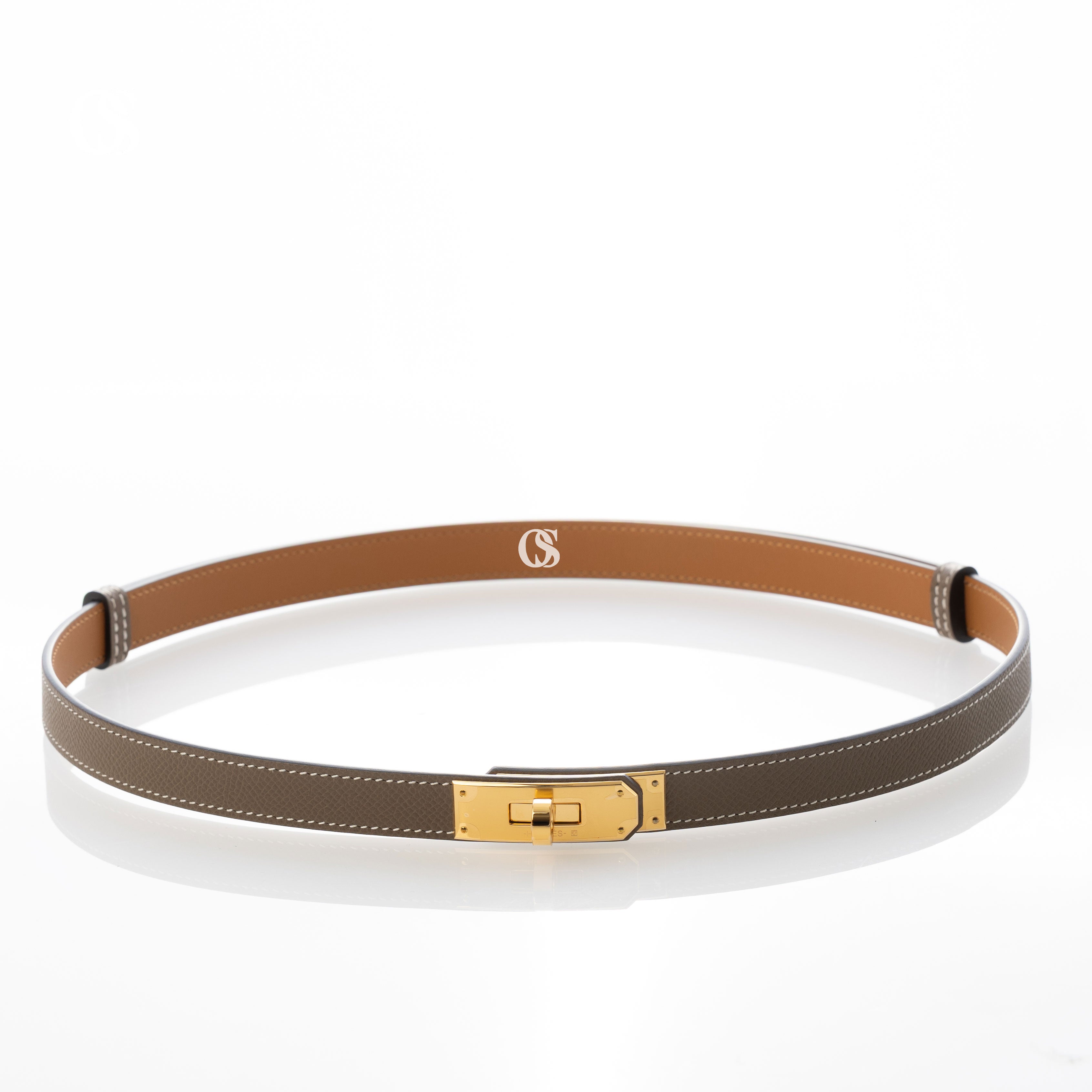 Hermes kelly belt etoupe