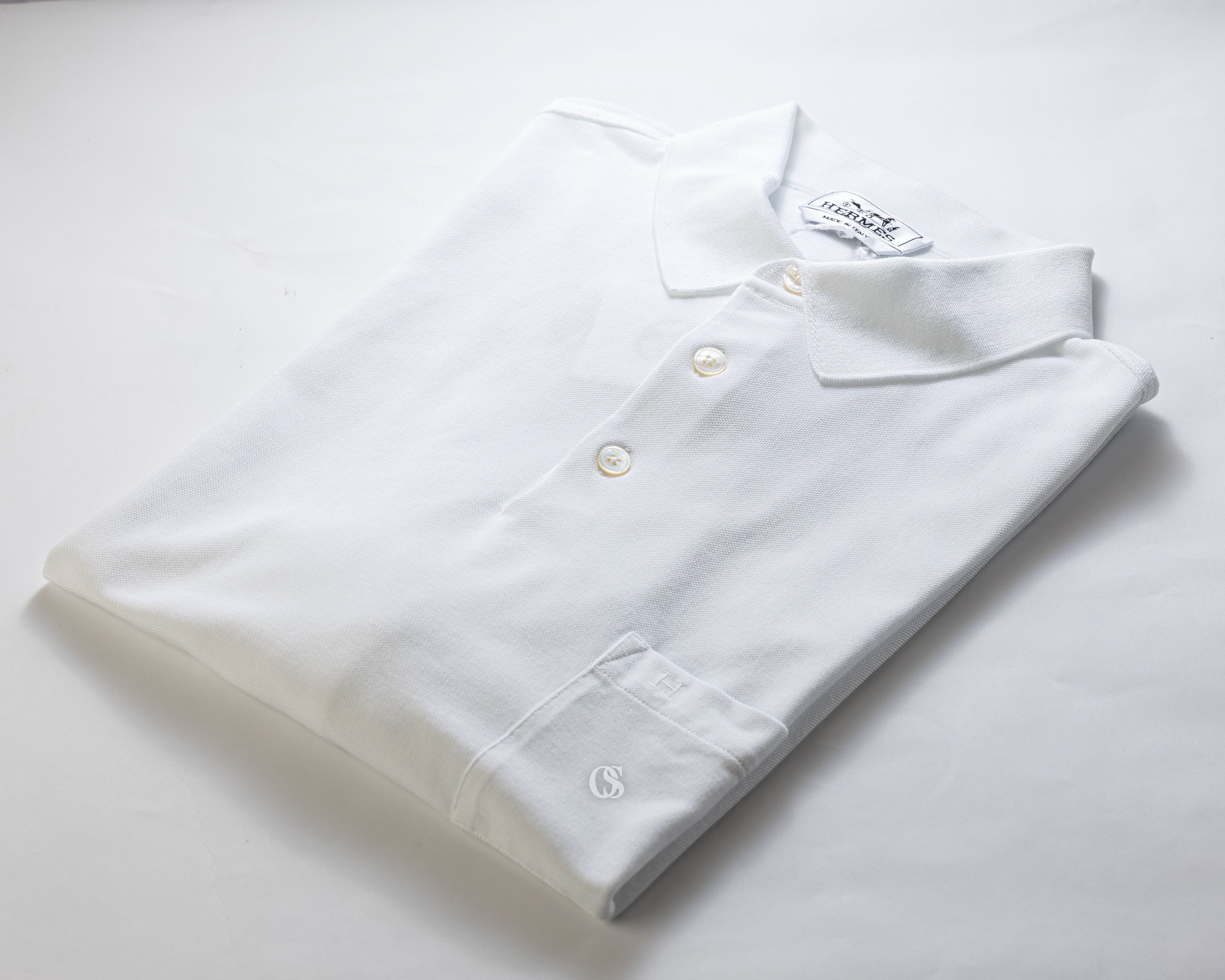 Hermes white polo t-shirt