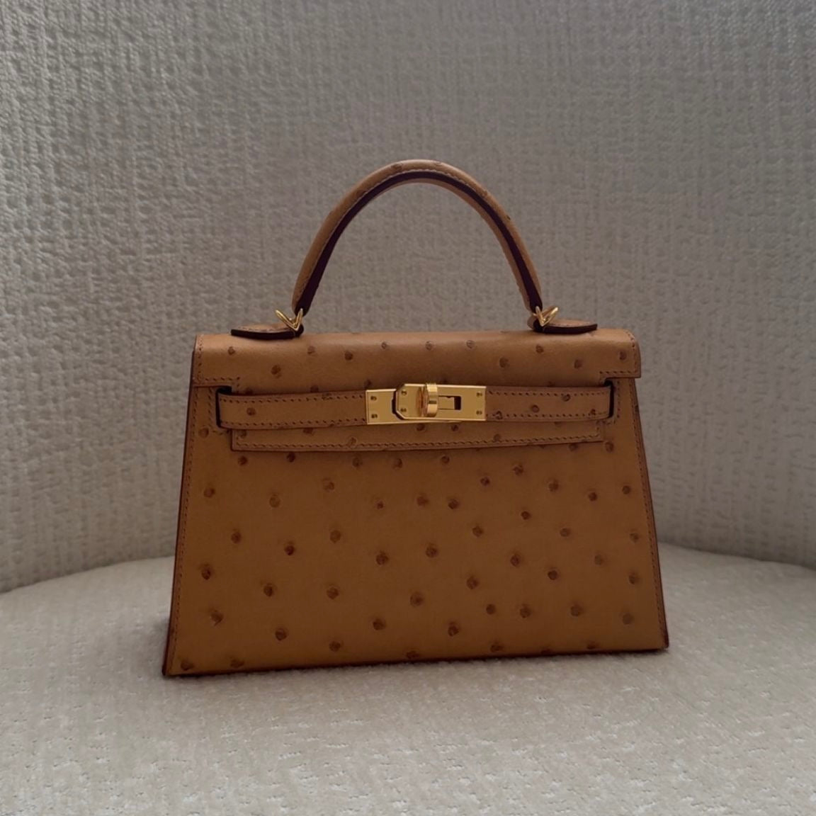 HERMES KELLY 20 TABAC GHW OSTRICH 2026