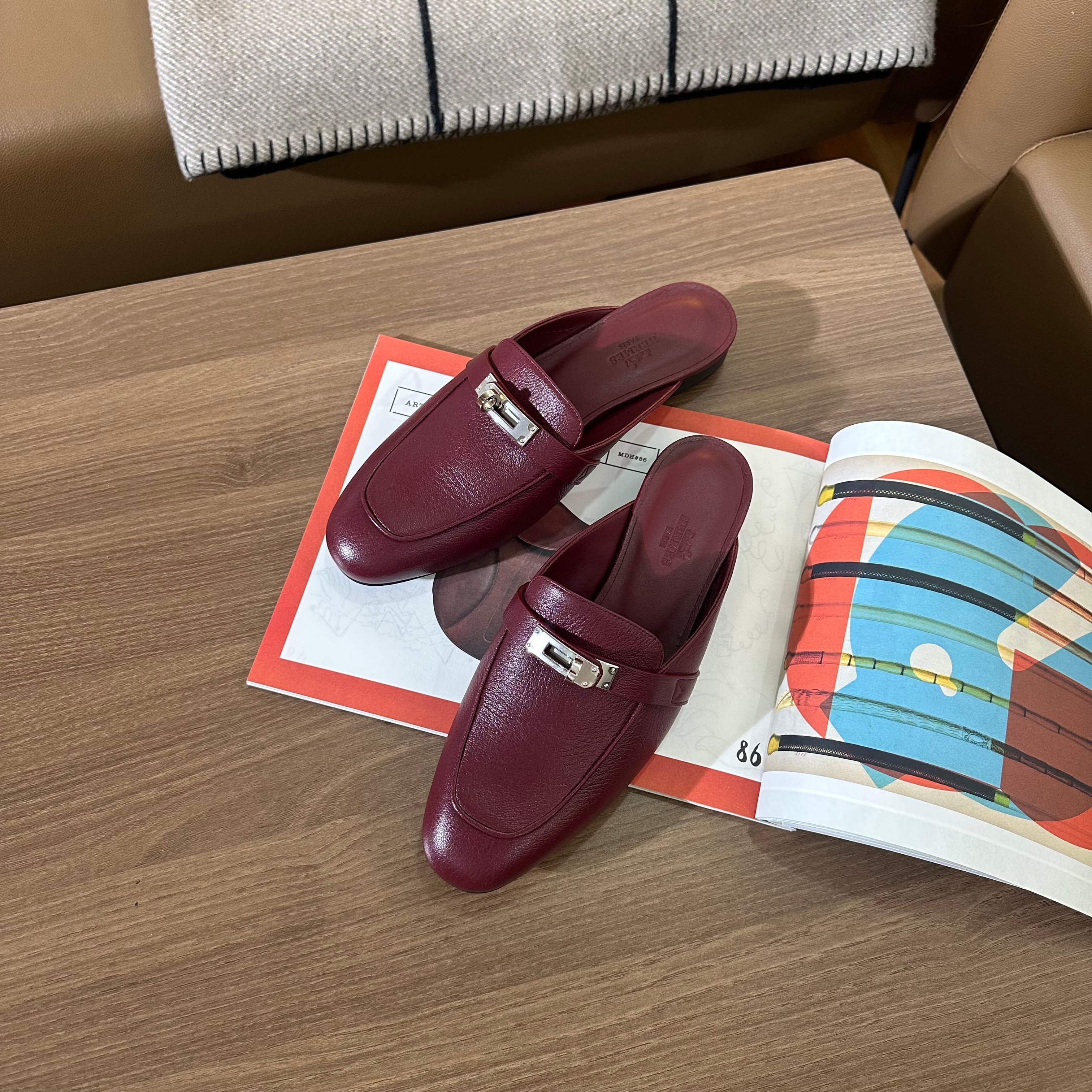 HERMES OZ MULES ROUGE H